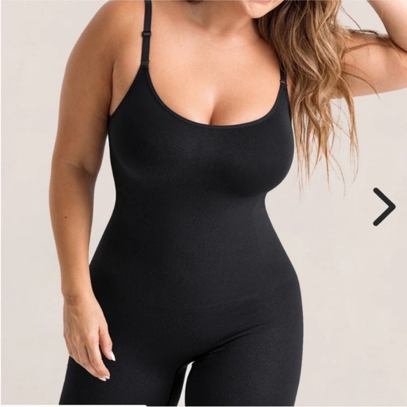 Shapermint Black Scoop Neck Mid-Thigh Bodysuit Women's Size 2XL BLKShapewear NEW - Picture 1 of 7